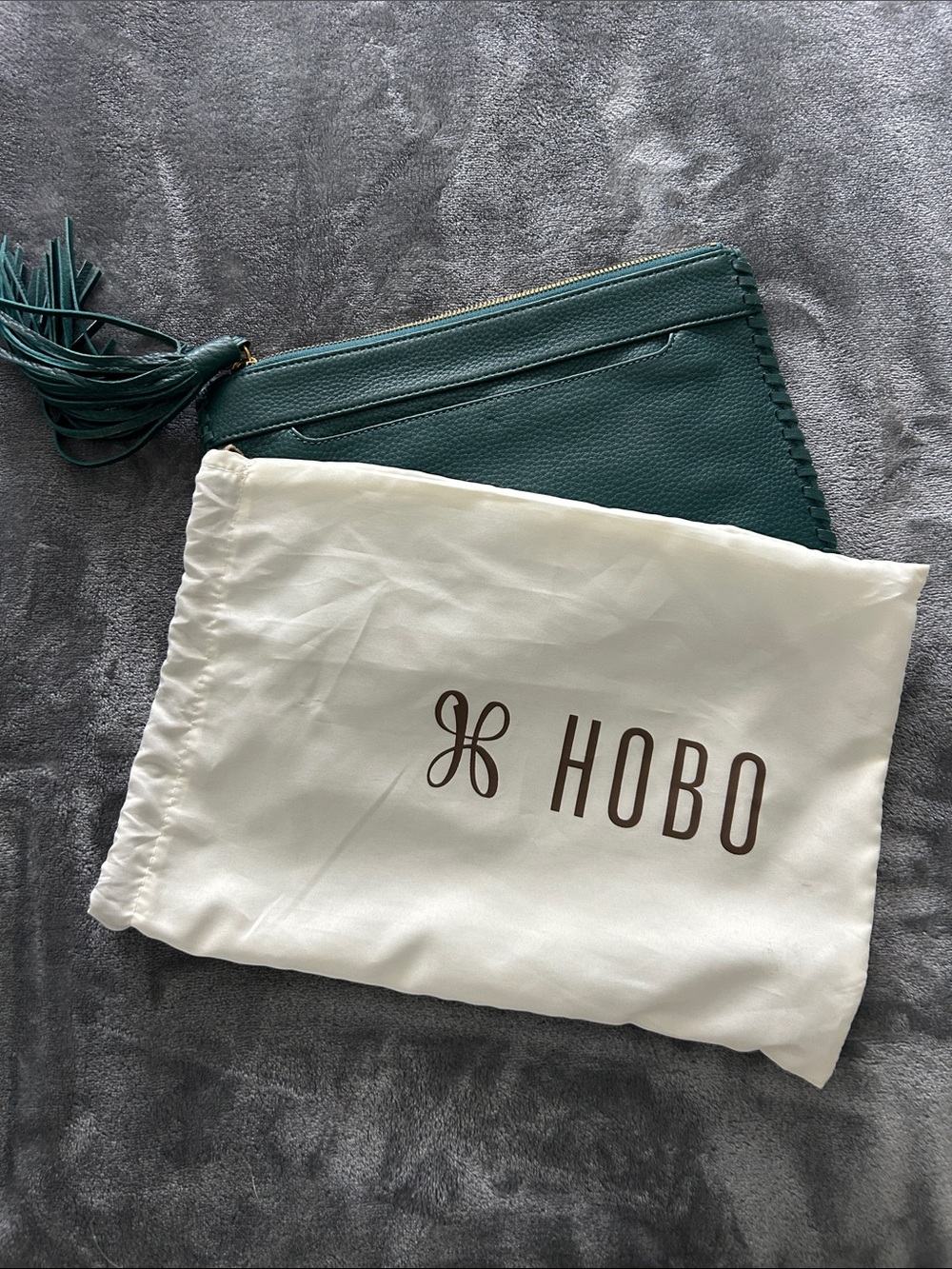 NWOT HOBO Teal Leather Tassel Clutch - Women Bags - Picture 4 of 4